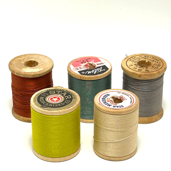 Vintage Thread on Wooden Spools Lot of 30 - Picture 8 of 12